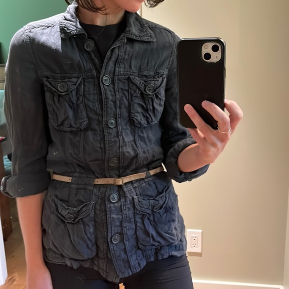 Comptoir Des Cotonniers size 34 (XS) 100% linen top - Picture 1 of 3